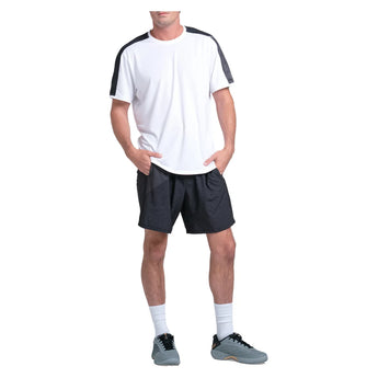 Men's Shadow Play Tennis Top White and Black, K-Swiss, Tennis Express, KMT84-33J121-3