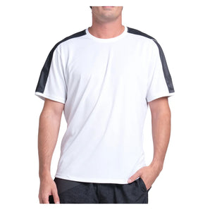Men's Shadow Play Tennis Top White and Black, K-Swiss, White/Black, Tennis Express, KMT84-33J121-WHITE-BLACK-1