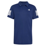 Boys' Club 3 Stripe Tennis Polo Dark Blue,Apparel,Adidas,Dark Blue,XS,Tennis Express,KQ7992-1