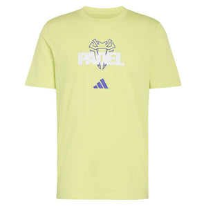 Men's Graphic Padel Tee Semi Frozen Lemon,Apparel,Adidas,Semi Frozen Lemon,XS,Tennis Express,KR2323-1
