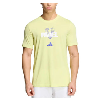Men's Graphic Padel Tee Semi Frozen Lemon,Apparel,Adidas,,,Tennis Express,KR2323-3