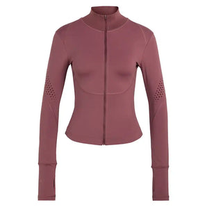 Women's Stella McCartney Longsleeve Midlayer Training Top Quiet Maroon,Apparel,Adidas,Quiet Maroon,XS,Tennis Express,KR3031-1