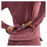 Women's Stella McCartney Longsleeve Midlayer Training Top Quiet Maroon,Apparel,Adidas,,,Tennis Express,KR3031-7