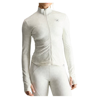 Women's Stella McCartney Longsleeve Printed Midlayer Training Top White and Grey,Apparel,Adidas,,,Tennis Express,KR6171