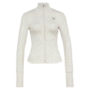 Women's Stella McCartney Longsleeve Printed Midlayer Training Top White and Grey,Apparel,Adidas,White/Grey,XS,Tennis Express,KR6171_1