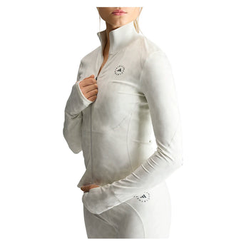 Women's Stella McCartney Longsleeve Printed Midlayer Training Top White and Grey,Apparel,Adidas,,,Tennis Express,KR6171_2