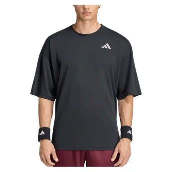 Men's New York Oversized Short Sleeve Tennis Top Black,Apparel,Adidas,,,Tennis Express,KR9542-3