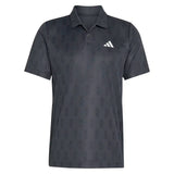 Men's Club Graphic Tennis Polo Carbon and Black,Apparel,Adidas,Carbon/Black,XS,Tennis Express,KS8273-1