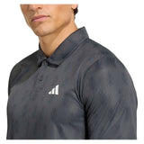 Men's Club Graphic Tennis Polo Carbon and Black,Apparel,Adidas,,,Tennis Express,KS8273-6