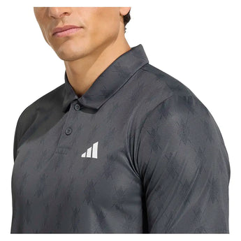 Men's Club Graphic Tennis Polo Carbon and Black,Apparel,Adidas,,,Tennis Express,KS8273-6
