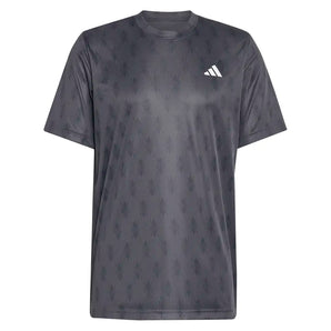 Men's Club Graphic Tennis Tee Carbon and Black,Apparel,Adidas,Carbon/Black,XS,Tennis Express,KS8307-1