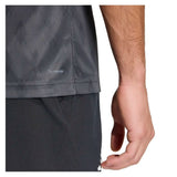 Men's Club Graphic Tennis Tee Carbon and Black,Apparel,Adidas,,,Tennis Express,KS8307-7