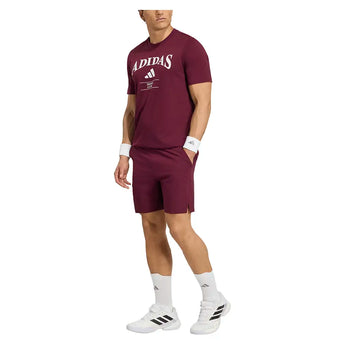 Men's Classic Graphic Tennis Tee Maroon,Apparel,Adidas,,,Tennis Express,KV0785-5
