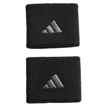 Unisex Small Tennis Wristbands Black and Iron,Accessories,Adidas,Black/Iron,One Size,Tennis Express,KV9219