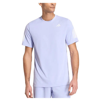 Men's Club 3 Stripe Tennis Tee Violet Tone,Apparel,Adidas,,,Tennis Express,KW7619-3
