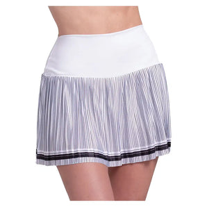 Women's Renew 14.5 Inch Tennis Skort Baltic and White,Apparel,K-Swiss,White/Black,XS,Tennis Express,KWB11-F26-W-3