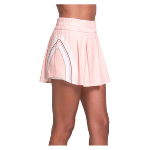 Women's Inline 14 Inch Tennis Skort White and Peach Frost-Apparel-K-Swiss-KWB46-70G835-2-Tennis Express