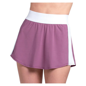 Women's Momentum 14 Inch Tennis Skort Fig and White, K-Swiss, Fig/White, Tennis Express, KWB48-20J582F26-FIG-WHITE-1