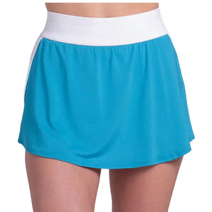 Women's Momentum 14 Inch Tennis Skort Meteorite,Apparel,K-Swiss,Baltic/White,XS,Tennis Express,KWB48-F26-b-3