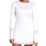 Women's Accelerate Long Sleeve Tennis Top Peach Frost-Apparel-K-Swiss-KWT25-66G835-1-Tennis Express