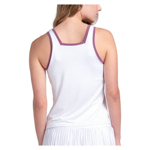 Women's Square Neck Tennis Tank Fig and White, K-Swiss, Tennis Express, KWT74-23J582F26-1