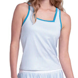 Women's Square Neck Tennis Tank,Apparel,K-Swiss,Baltic/White,XS,Tennis Express,KWT74-F26-b-3