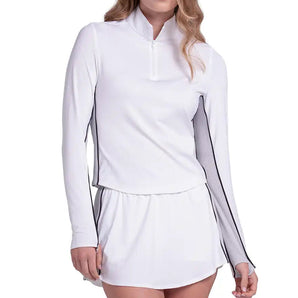 Women's Momentum 1/4 Zip Tennis Long Sleeve,Apparel,K-Swiss,Meteorite,XS,Tennis Express,KWT75-F26-m-3