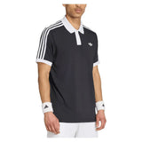 Men's Classics Tennis Polo Black and White,Apparel,Adidas,,,Tennis Express,KY8886-3