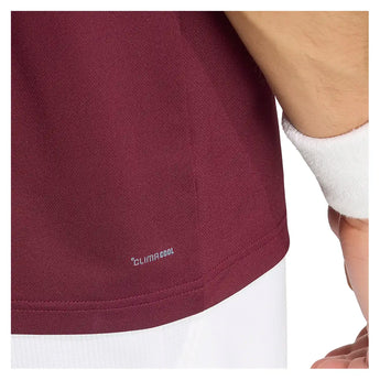 Men's Classics Tennis Polo Maroon and White,Apparel,Adidas,,,Tennis Express,KY8887-7
