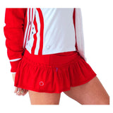 Women's Lawley 13 Inch Tennis Skort Red, Bubble, Red, Tennis Express, LAW-REDH26-RED-1