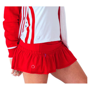 Women's Lawley 13 Inch Tennis Skort Red, Bubble, Red, Tennis Express, LAW-REDH26-RED-1