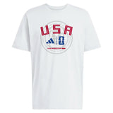 Men's World Cup Qualifier Tee White,Apparel,Adidas,White,XS,Tennis Express,LE2964-F26-1