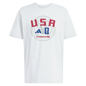 Men's World Cup Qualifier Tee White,Apparel,Adidas,White,XS,Tennis Express,LE2964-F26-1