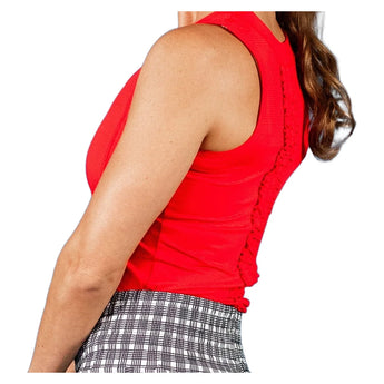 Women's Lexi Tennis Tank Red, Bubble, Tennis Express, LEX-REDH26-2