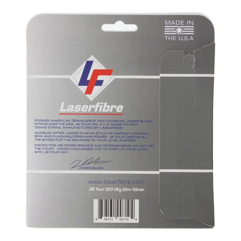 JB Tour 100 Tennis String Silver-Strings-Laserfibre-LFSS106-Tennis Express