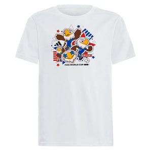 Juniors' Mascot Tee White,Apparel,Adidas,White,XS,Tennis Express,LI5946-F26-1