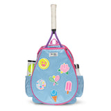 Little Patches Tennis Backpack Disco and Friends,Bags,Ame and Lulu,Blue/Pink,One Size,Tennis Express,LPTBP-DAF