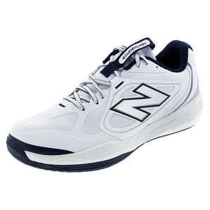 Men's FuelCell 796v5 2E Width Tennis Shoes NB 103 White and Team Navy-Footwear-New Balance-M7964RA2E-Tennis Express