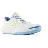Men's FuelCell 796v5 D Width Pickleball Shoes NB 103 White and Alkaline Green,Footwear,New Balance,,,Tennis Express,M7967DOD-3