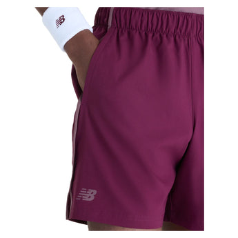 Men's NYC Tournament Tennis Short Mulled Wine, New Balance, Tennis Express, MB62M5HG-MUWF26-4