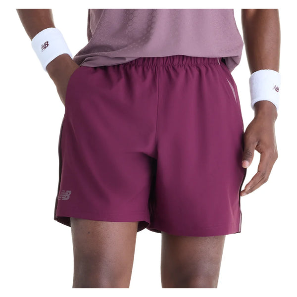 Men's NYC Tournament Tennis Short Mulled Wine, New Balance, Mulled Wine, Tennis Express, MB62M5HG-MUWF26-MULLED-WINE-1