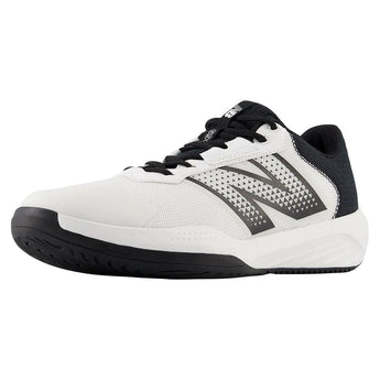 Men's 696v6 2E Width Tennis Shoes White and Black-Footwear-New Balance-MCH696W6-y-6-[Sku]-Tennis Express