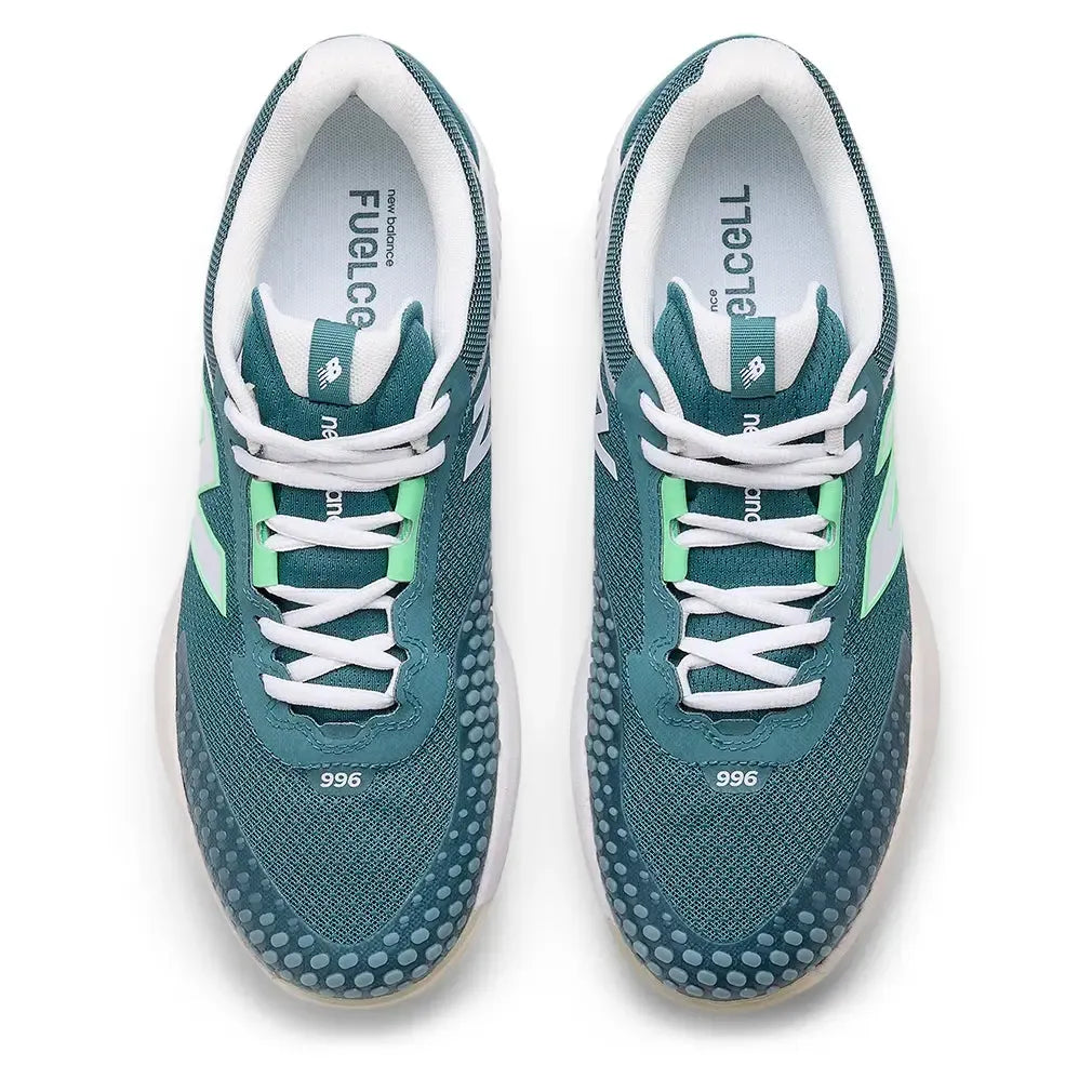 Men's FuelCell 996v6 D Width Tennis Shoes New Spruce and White