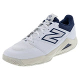 Men's FuelCell Delray 2E Width Tennis Shoes White and Navy-Footwear-New Balance-MCHCODW22E-U25-2copy-Tennis Express