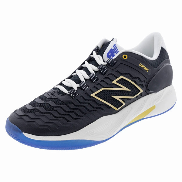 Men's Fresh Foam X CT-Rally v2 2E Width Tennis Shoes Black and Apollo Gold,Footwear,New Balance,,,Tennis Express,MCHRALP22E-H25copy
