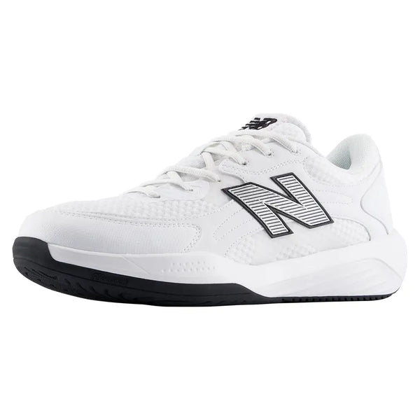 Men's FuelCell 696v7 D Width Tennis Shoes White and Black,Footwear,New Balance,White/Black,7,Tennis Express,MH6961T5-y