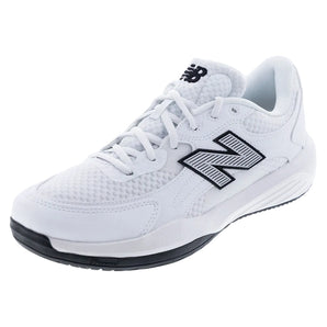 Men's FuelCell 696v7 4E Width Tennis Shoes White and Black,Footwear,New Balance,White/Black,8,Tennis Express,MH6961T54E-F26