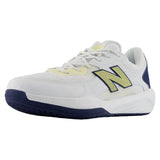 Men's FuelCell 696v7 D Width Tennis Shoes White and Enoki,Footwear,New Balance,White/Enoki,7,Tennis Express,MH6963L2-y