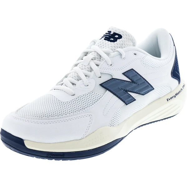 Men's EveryMatch PKL 4E Width Pickleball Shoes White and Zinc Blue, New Balance, White/Zinc Blue, Tennis Express, MHEVM1DQ4E-B-WHITE-ZINC-BLUE-1