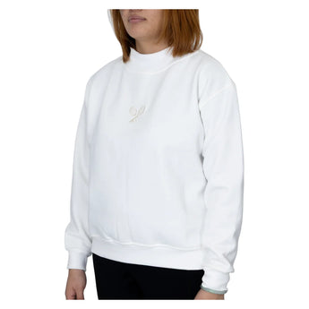 Women's The Mockneck Tennis Sweatshirt Ivory, CourtLife, Tennis Express, MN-IVF26-2